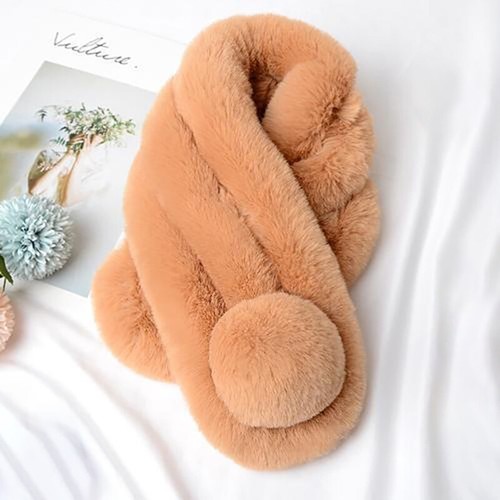 Ladies faux fur collar scarf - ladies,