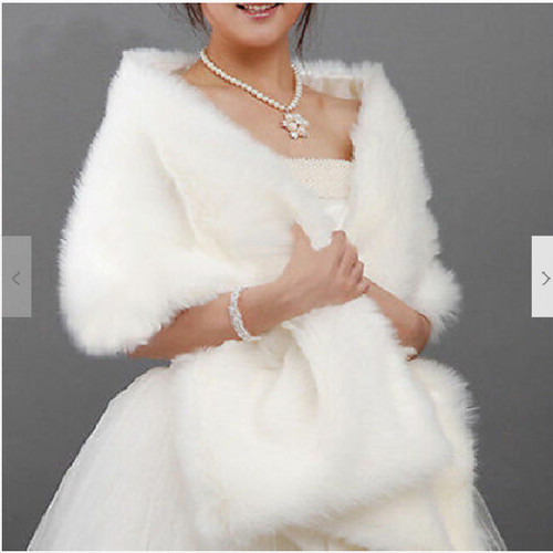 New red ivory white - red, fur