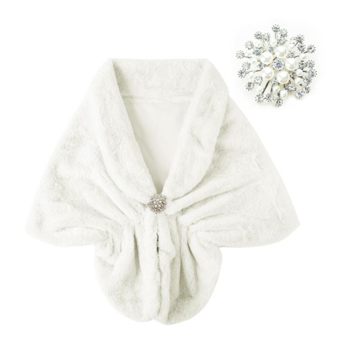 Winter warm bridal shawl - winter,