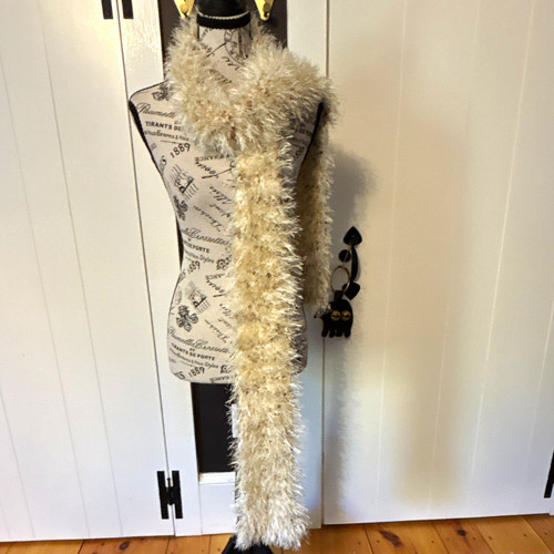 Beige ivory faux - beige/ivory,