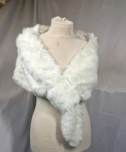 Brand new white faux fur - faux,