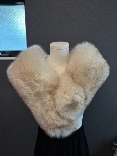 Saga fox real fur shawl - saga, stole