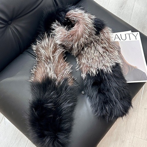 Women long real fox fur - women, scarf