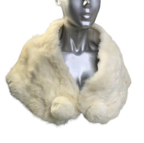 Vintage ivory fur wrap - vintage,