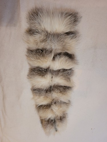 Silver fox fur collar shawl - silver,