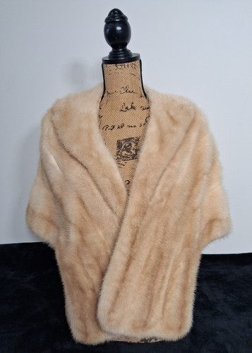 Vtg mink fur cape - mink,
