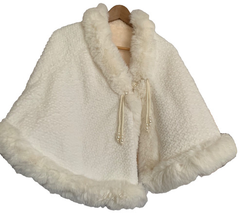 Ladies one size faux - size, cape