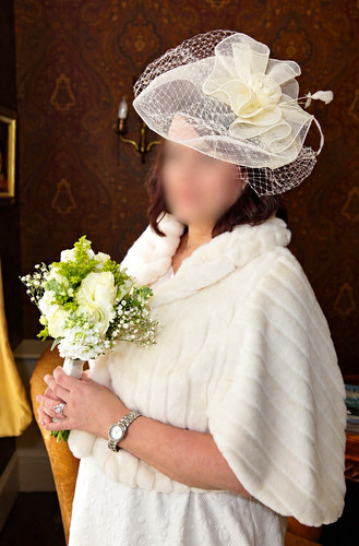 Ivory faux fur bridal - ivory,